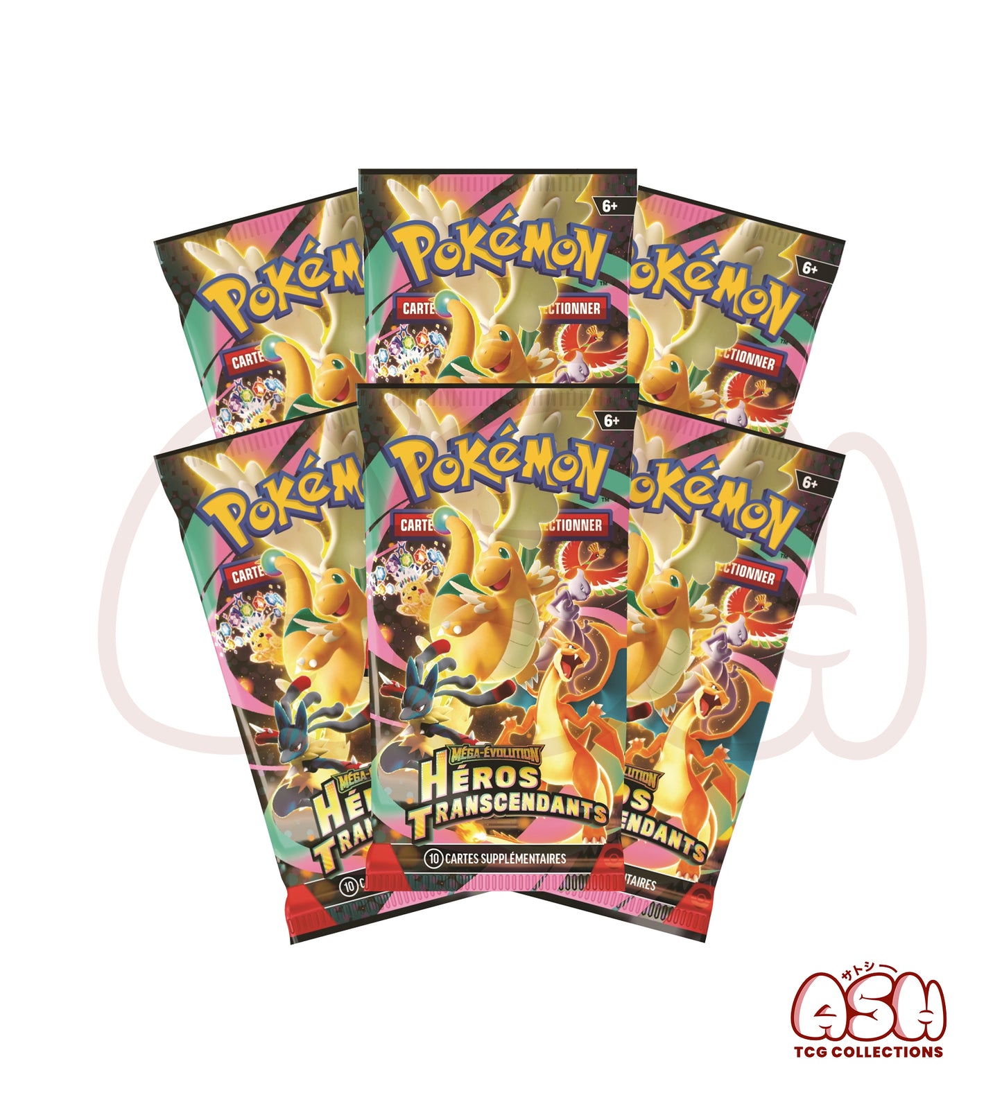 Bundle Pokémon ME02.5 – Héros Transcendants – 6 Boosters