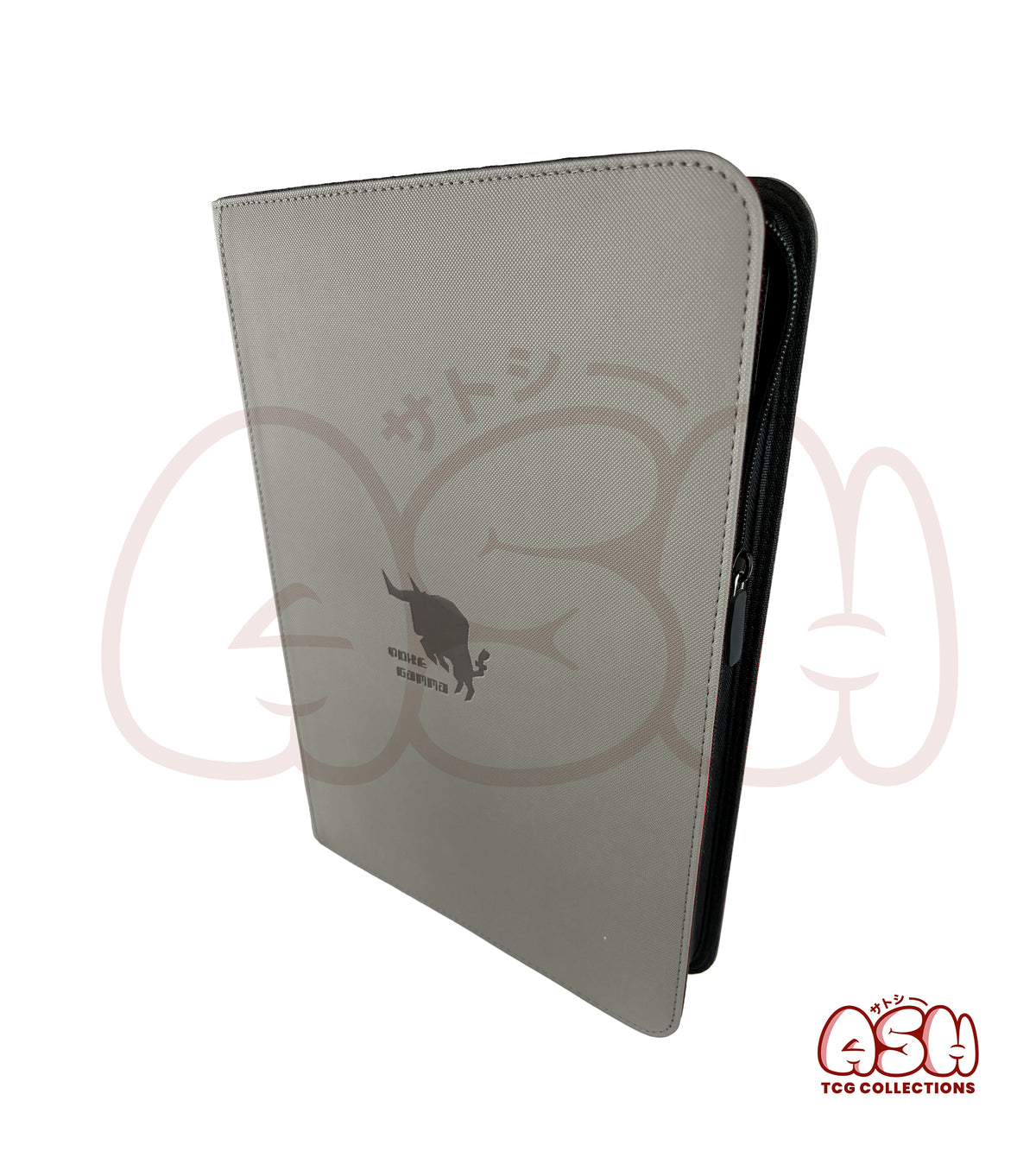 Binder Zip carte pokemon gris vue côté
