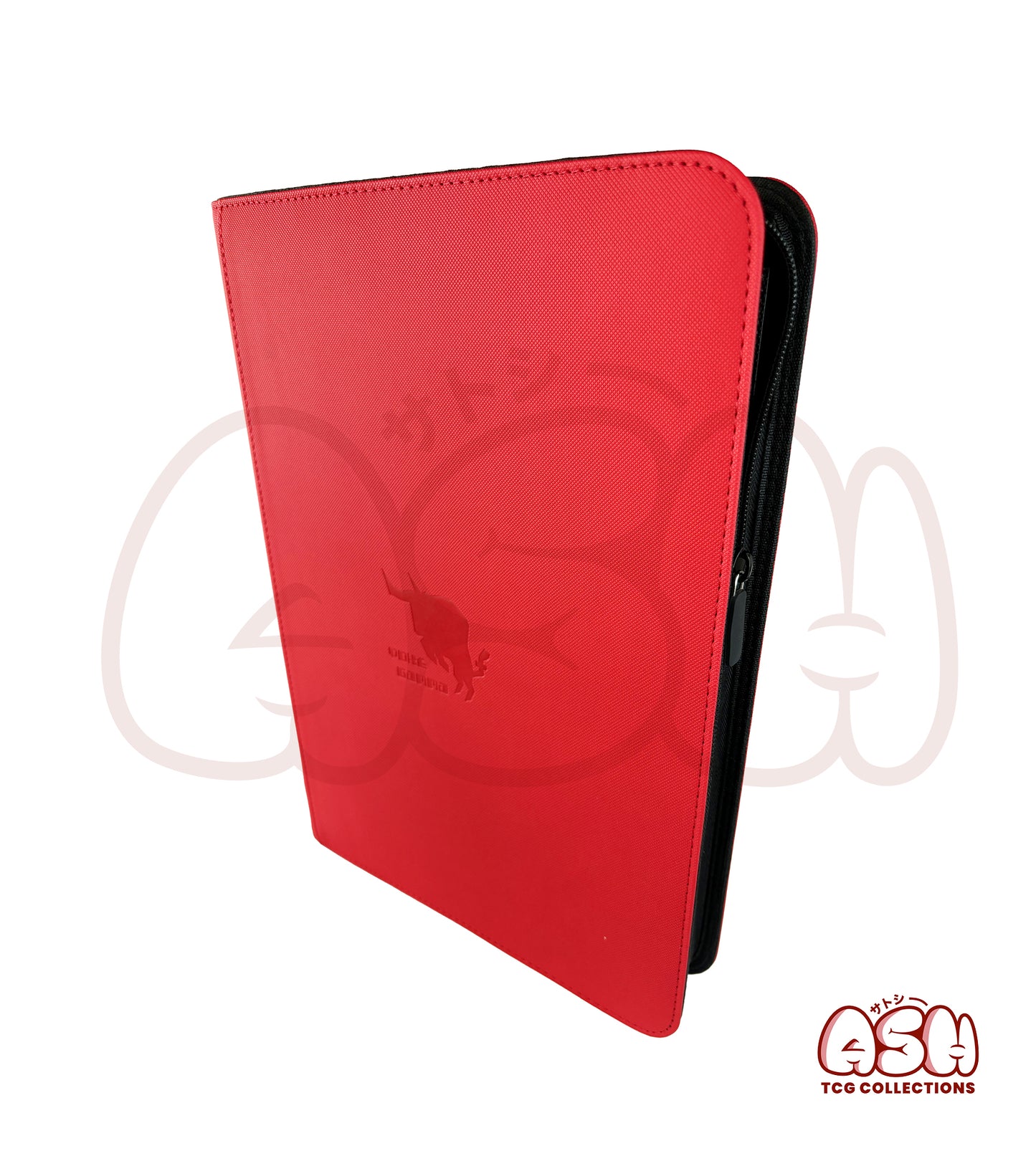 Binder Zip carte pokemon rouge vue côté