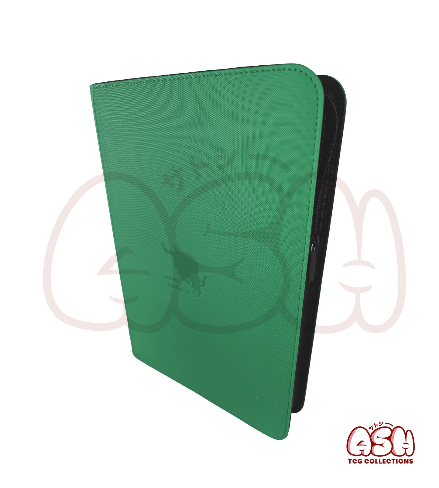 Binder Zip carte pokemon vert vue côté