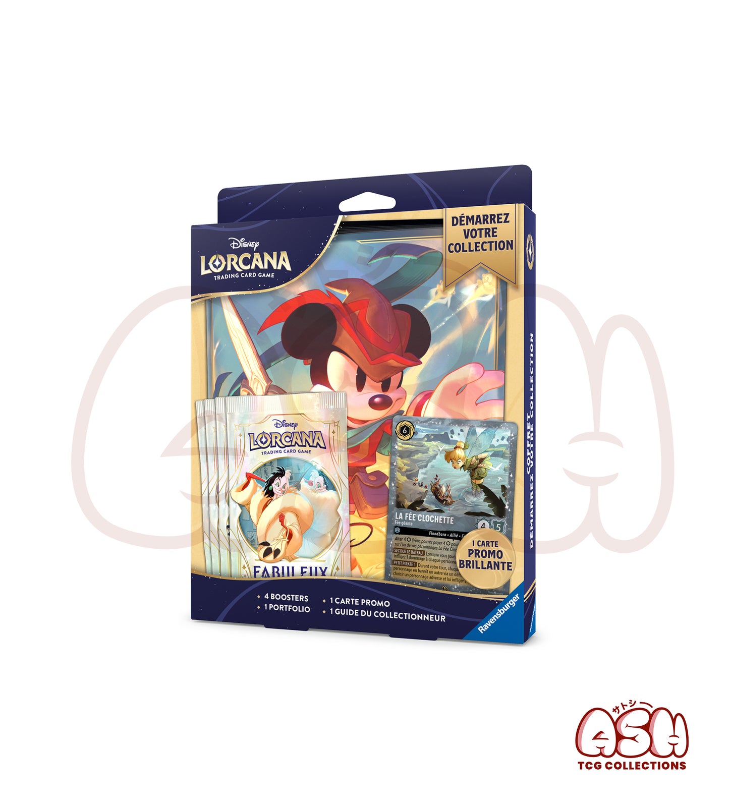 Coffret Démarrez votre collection – Lorcana Fabuleux S9 - 4 Boosters + Carte Promo + Portfolio