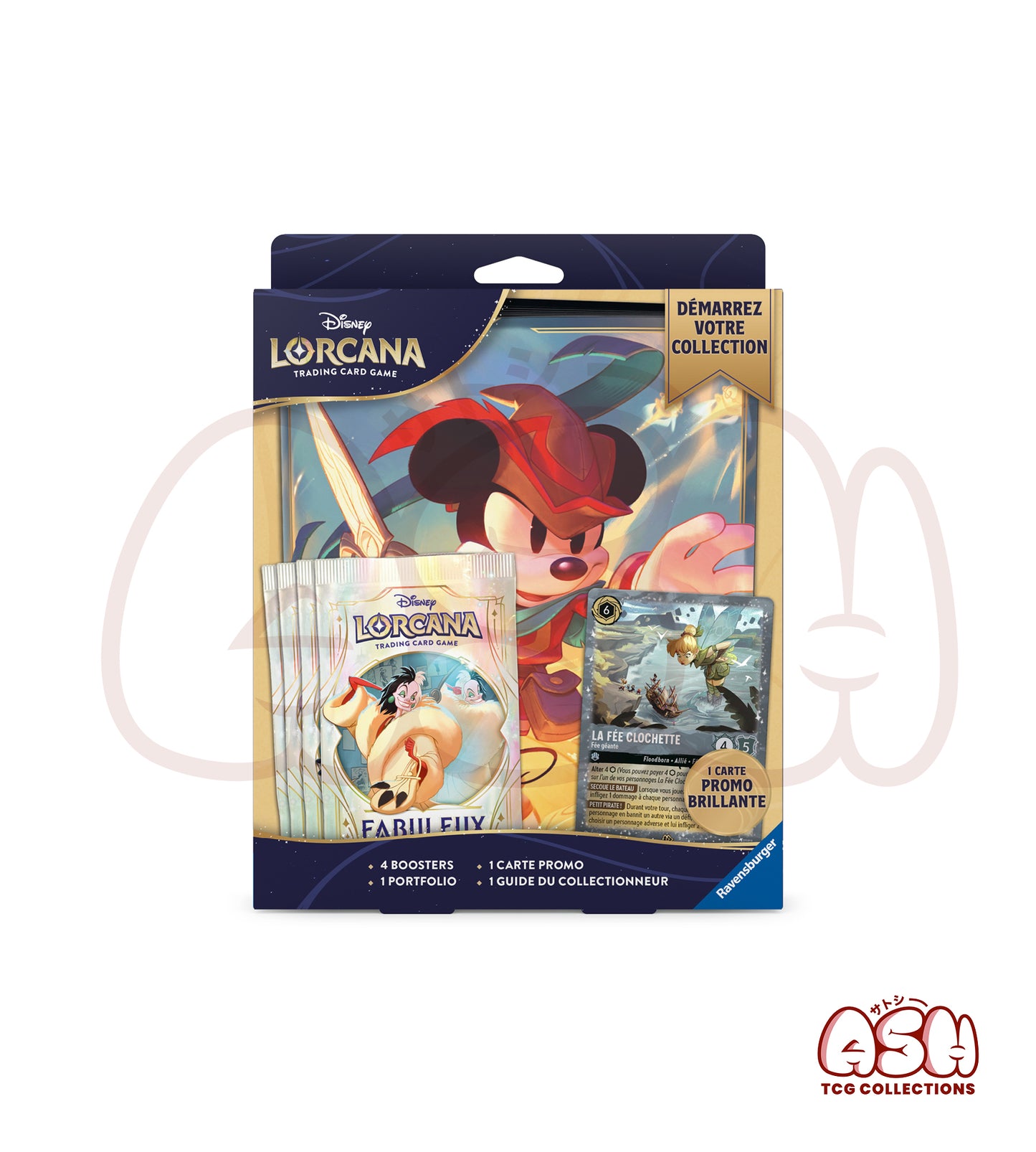 Coffret Démarrez votre collection – Lorcana Fabuleux S9 - 4 Boosters + Carte Promo + Portfolio