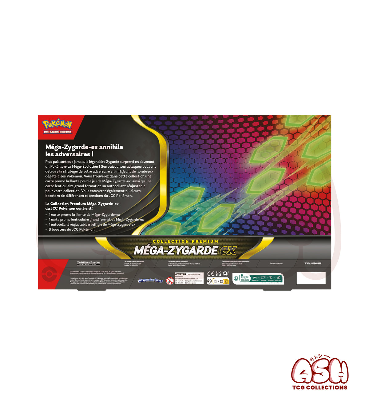 Coffret Pokémon Méga-Zygarde Ex dos