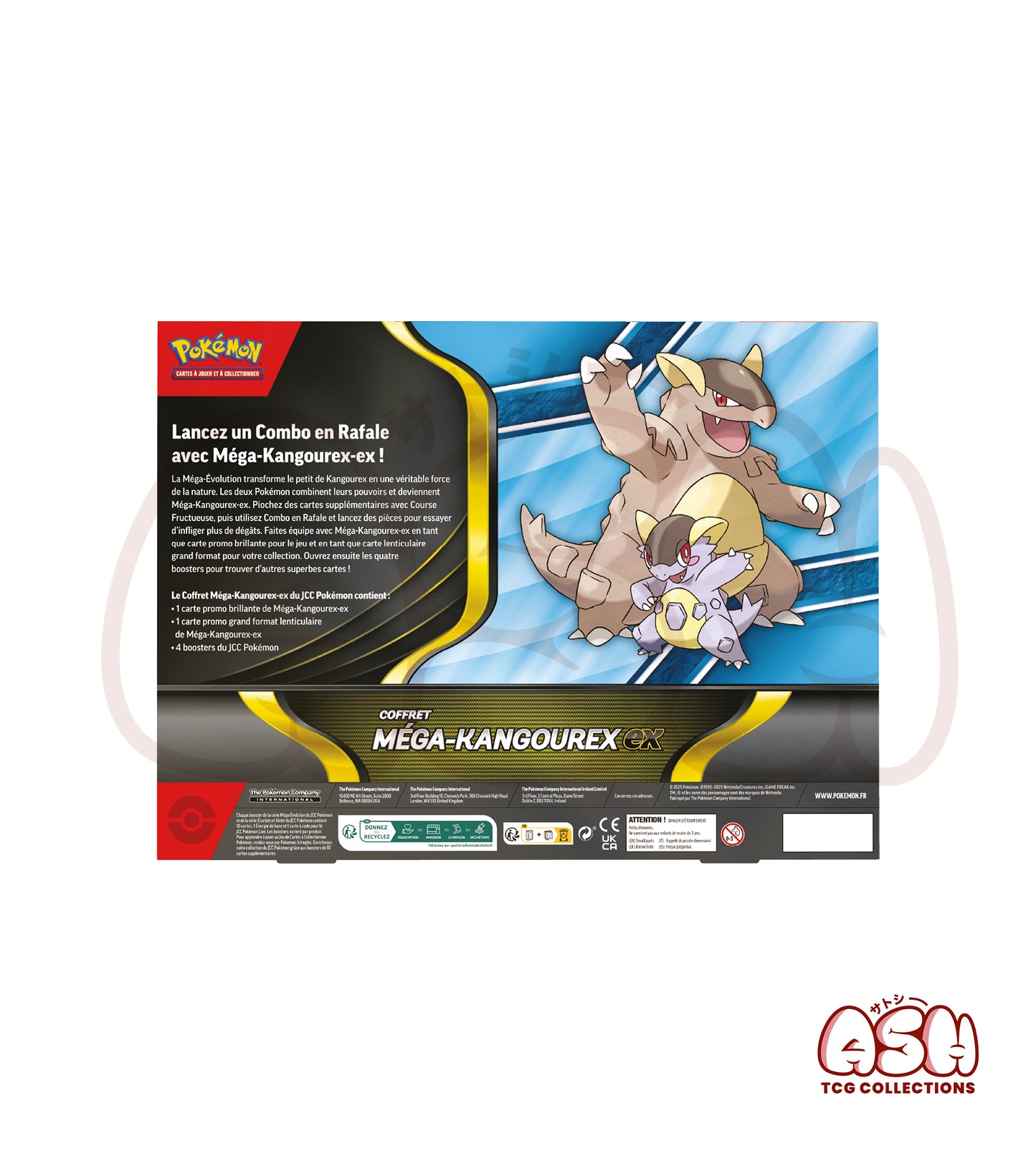 Coffret Pokémon Méga-Kangourex Ex – Méga-Évolution – 4 Boosters