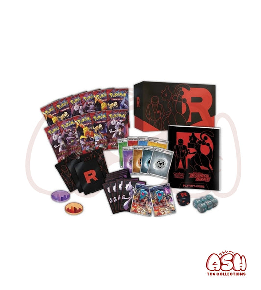 Elite Trainer Box Pokémon EV10 – Team Rocket : Rivalités Destinées – 9 Boosters + Carte Promo Qulbutoké