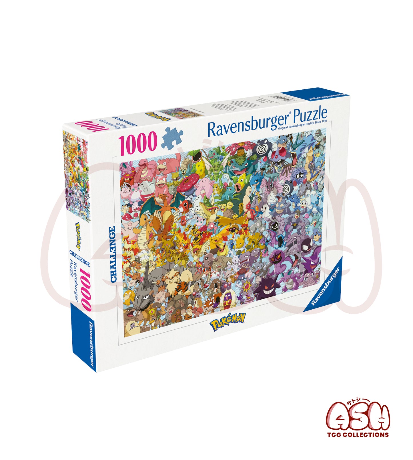 Puzzle Pokémon 1000 Pièces – 151 premiers Pokémon – Ravensburger Puzzle Officiel Challenge