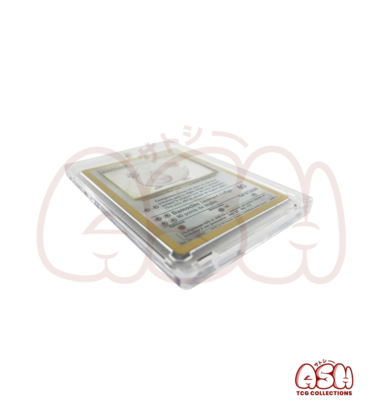 Protection Acrylique carte Pokemon vue perspective