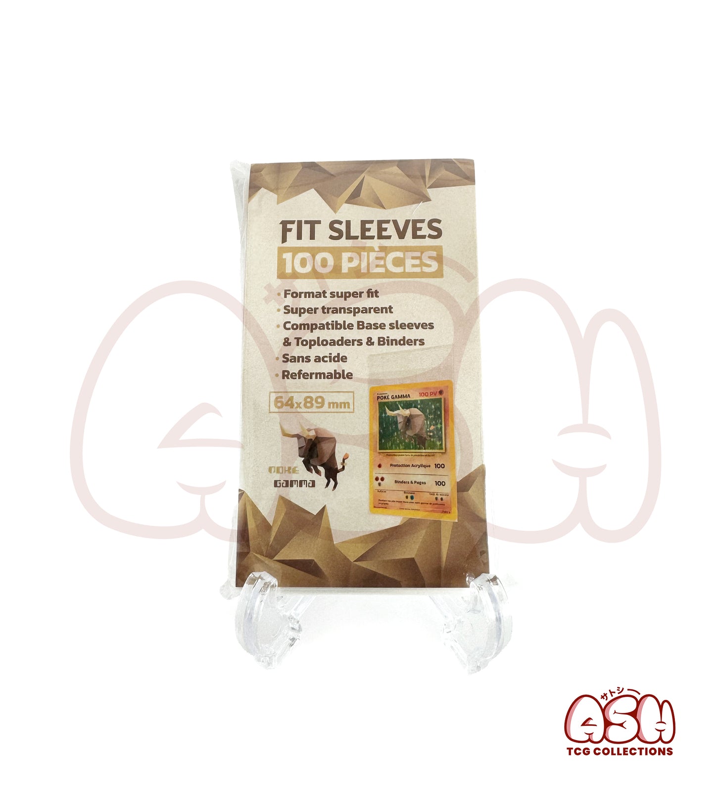 100 Sleeves Fit de Protection Carte - Ultra Transparent – Format 64x89 mm