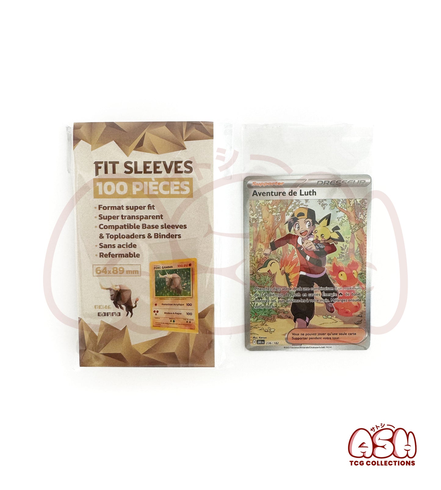 100 Sleeves Fit de Protection Carte - Ultra Transparent – Format 64x89 mm