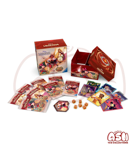 Trove-Pack Lorcana – Le Règne de Jafar chapitre 8 – Boîte de 8 Boosters + Accessoires