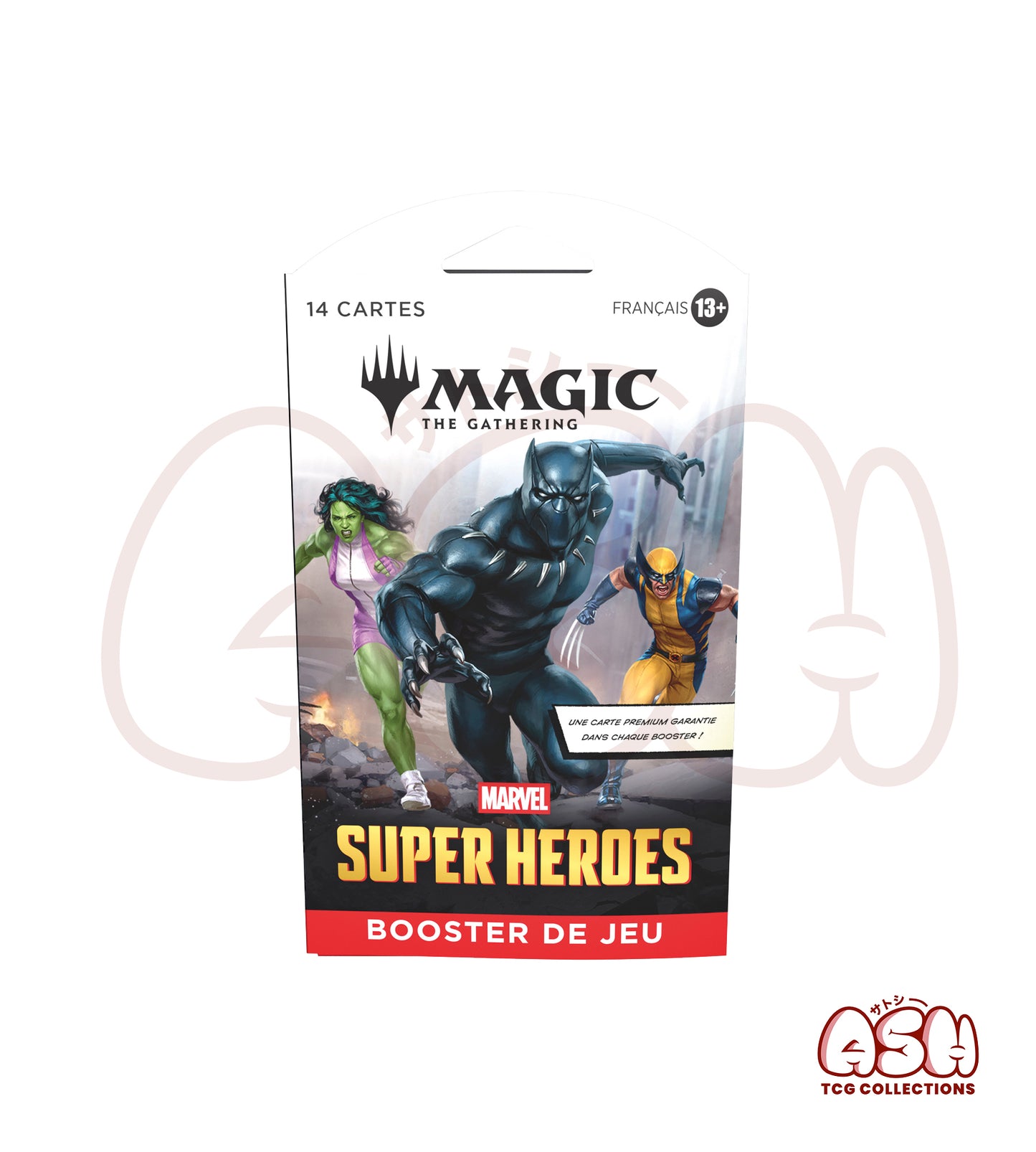 Blister booster Magic MTG Marvel Super Heroes Français face