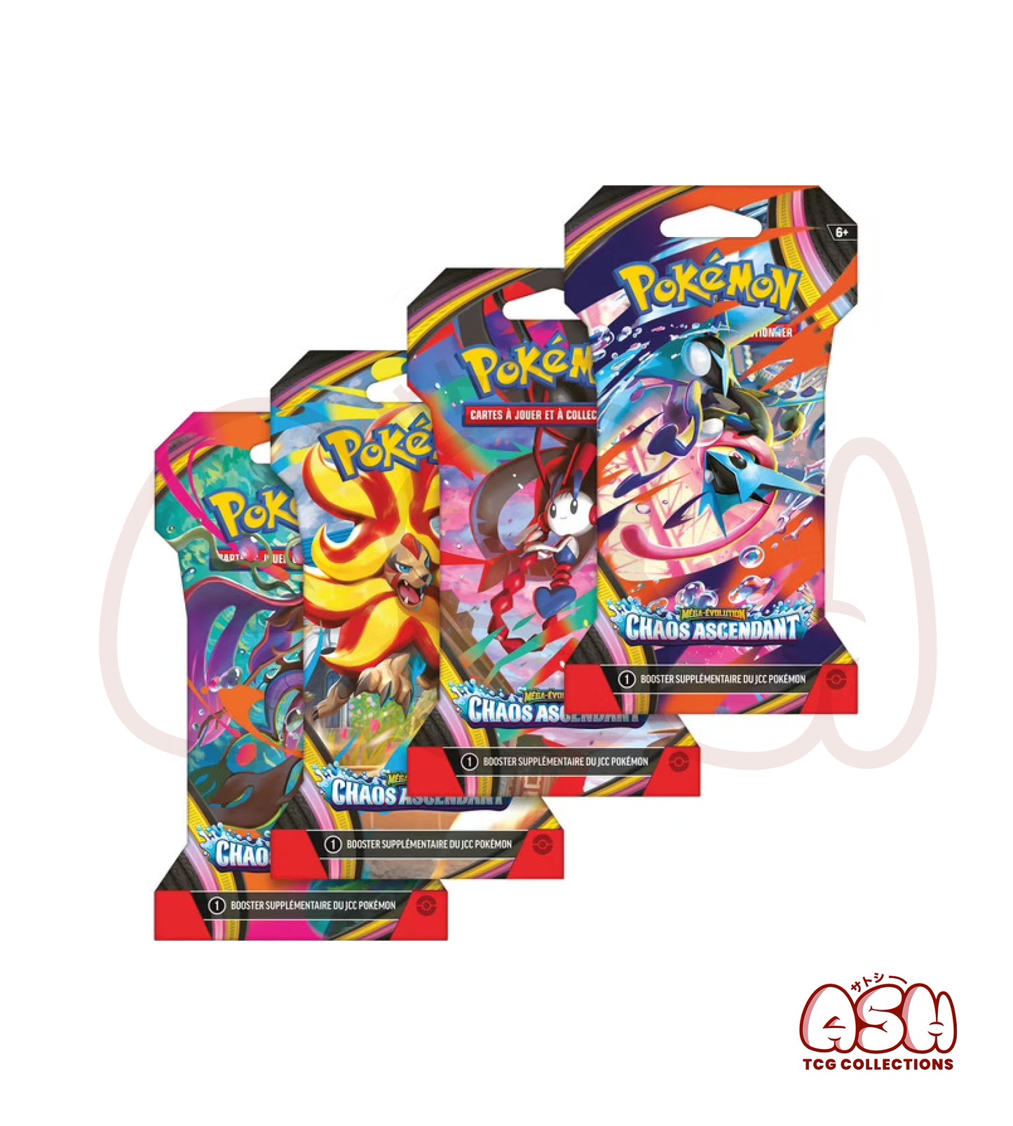 Artset blister ME4 Chaos Ascendant Méga-Évolutions face