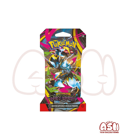 Booster Blister Méga Zéraora Pokémon ME5 Nuit Noire face
