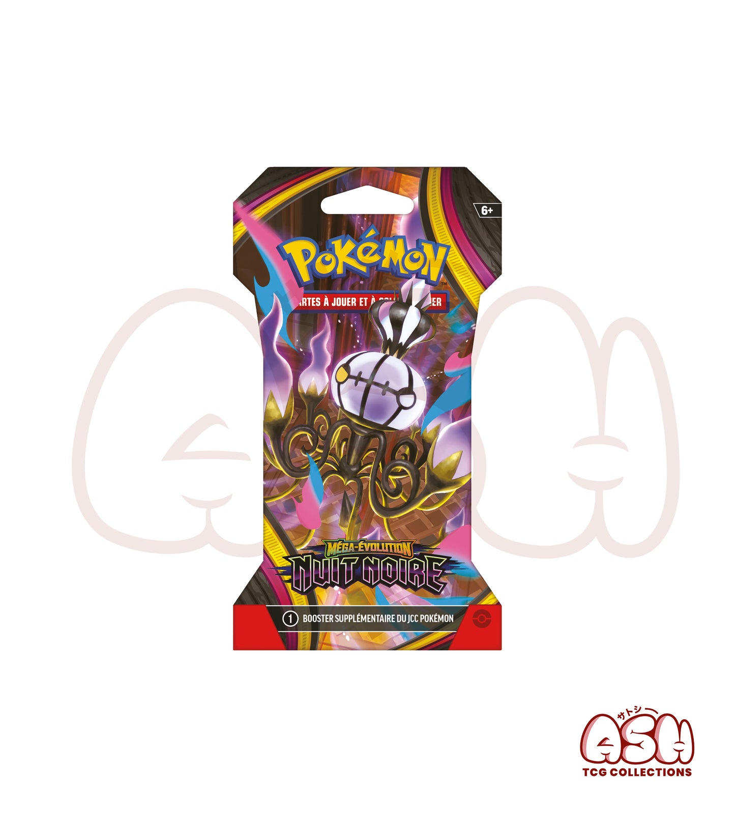 Booster Blister Méga Lugulabre Pokémon ME5 Nuit Noire face