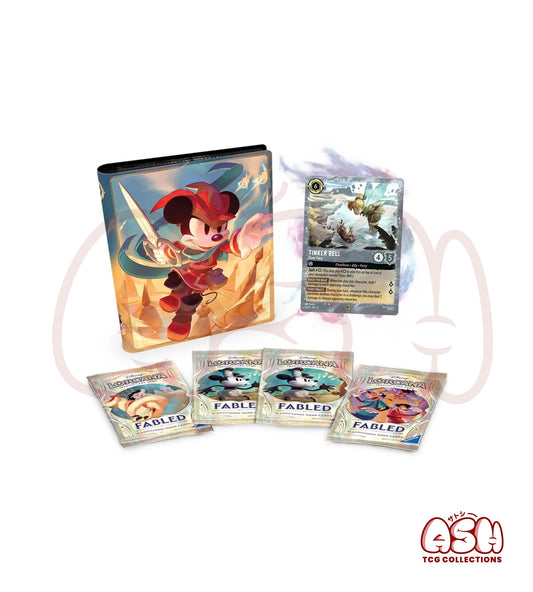 Coffret Démarrez votre collection – Lorcana Fabuleux S9 - 4 Boosters + Carte Promo + Portfolio