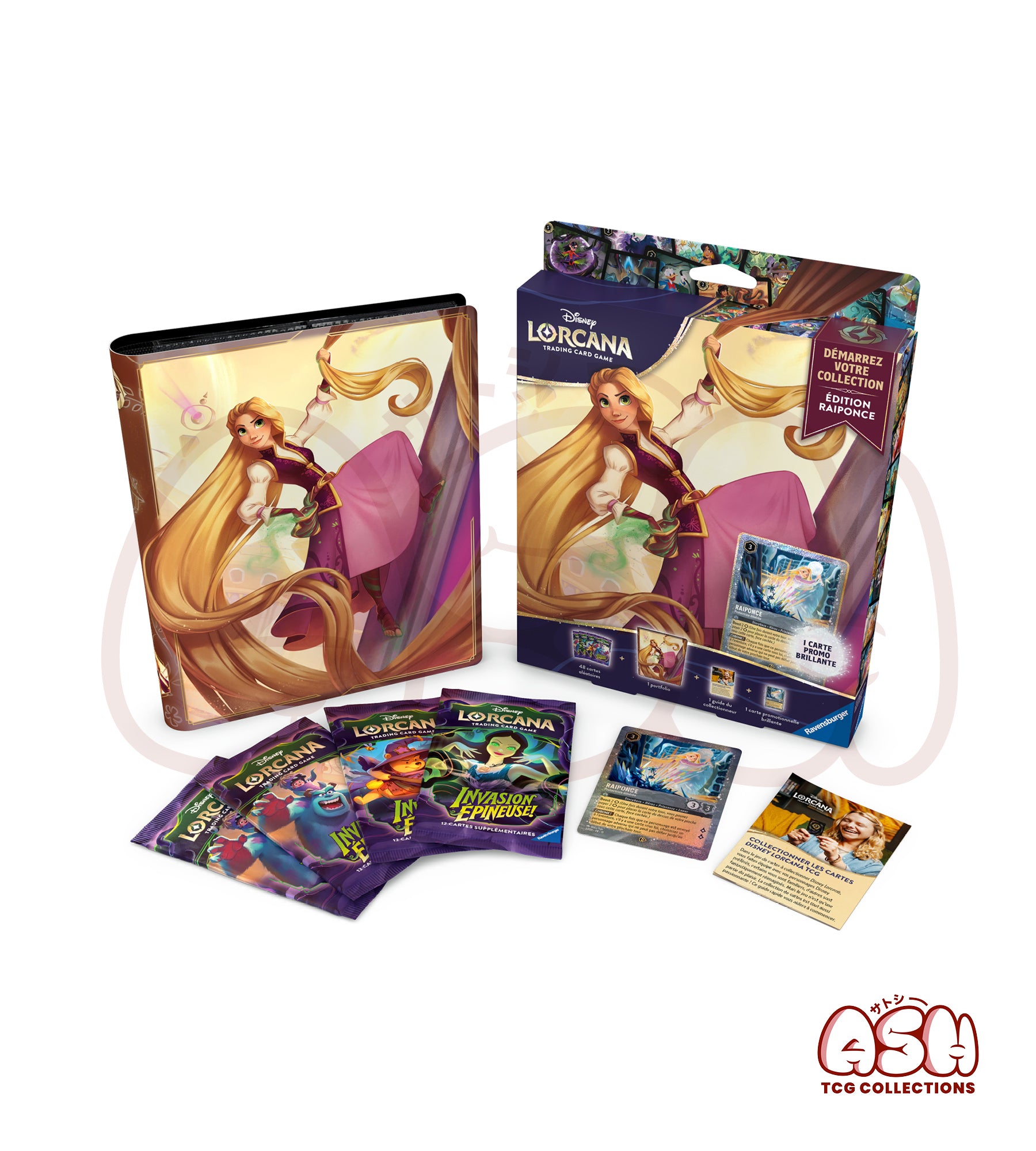Coffret Démarrez votre Collection Raiponce Lorcana Disney S13 Invasion Épineuse contenu