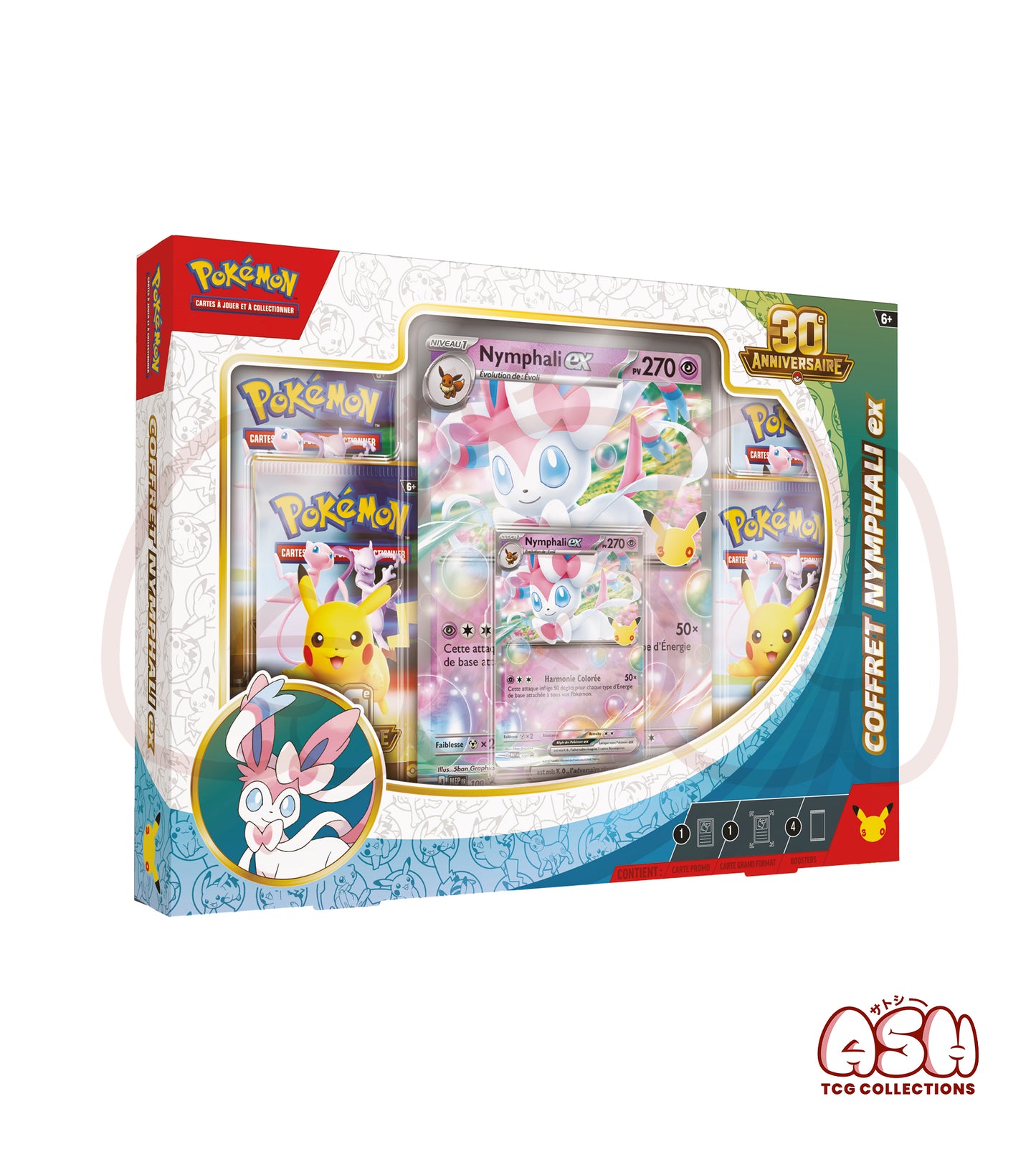 Coffret Nymphali Ex 30 ans Pokémon face