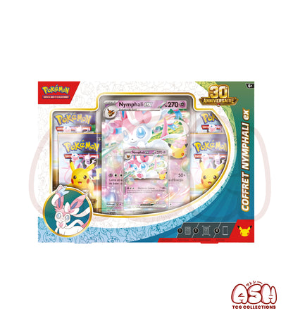 Coffret Pokémon 30e anniversaire Nymphali Ex face