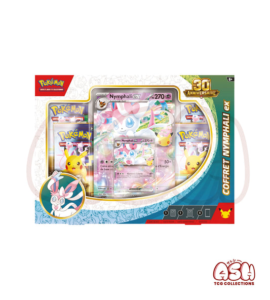 Coffret Pokémon 30e anniversaire Nymphali Ex face
