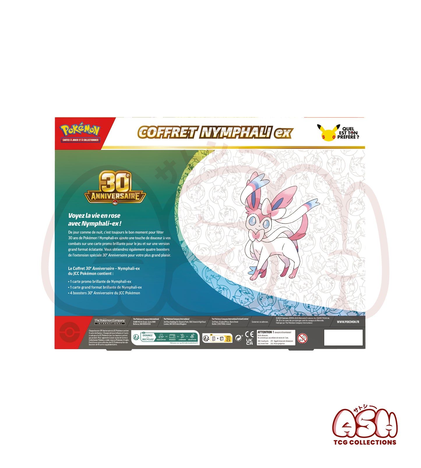 30 ans Pokémon Coffret Nymphali Ex dos