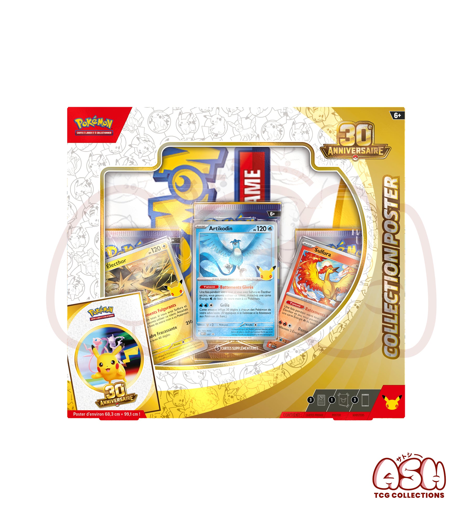 30e Anniversaire Coffret Collection Poster Pokémon face
