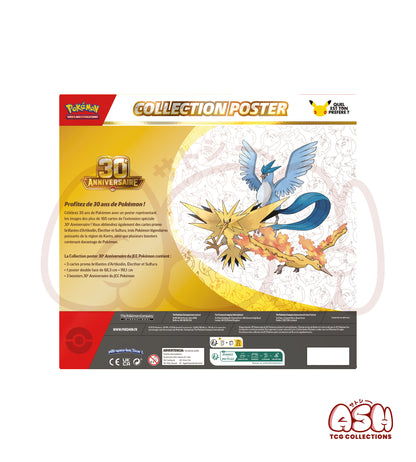 Coffret Collection Poster Pokémon 30 ans dos
