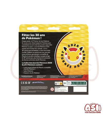 Coffret Pokémon Collection Journée Pokémon 2026 – 3 Boosters
