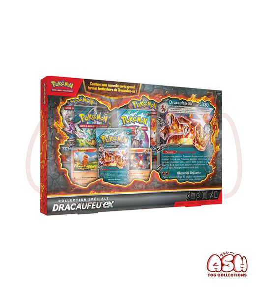 Coffret Pokémon Collection Spéciale Dracaufeu EX – 5 Boosters + 3 Cartes Promos