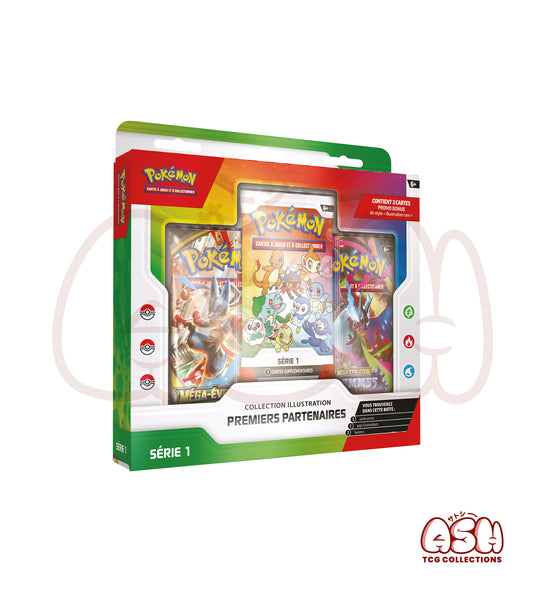 Coffret Pokémon Collection Illustration Premiers Partenaires 30 ans face