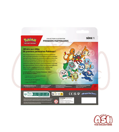 Coffret Pokémon Collection avec Pin's Premiers Partenaires – 3 Boosters