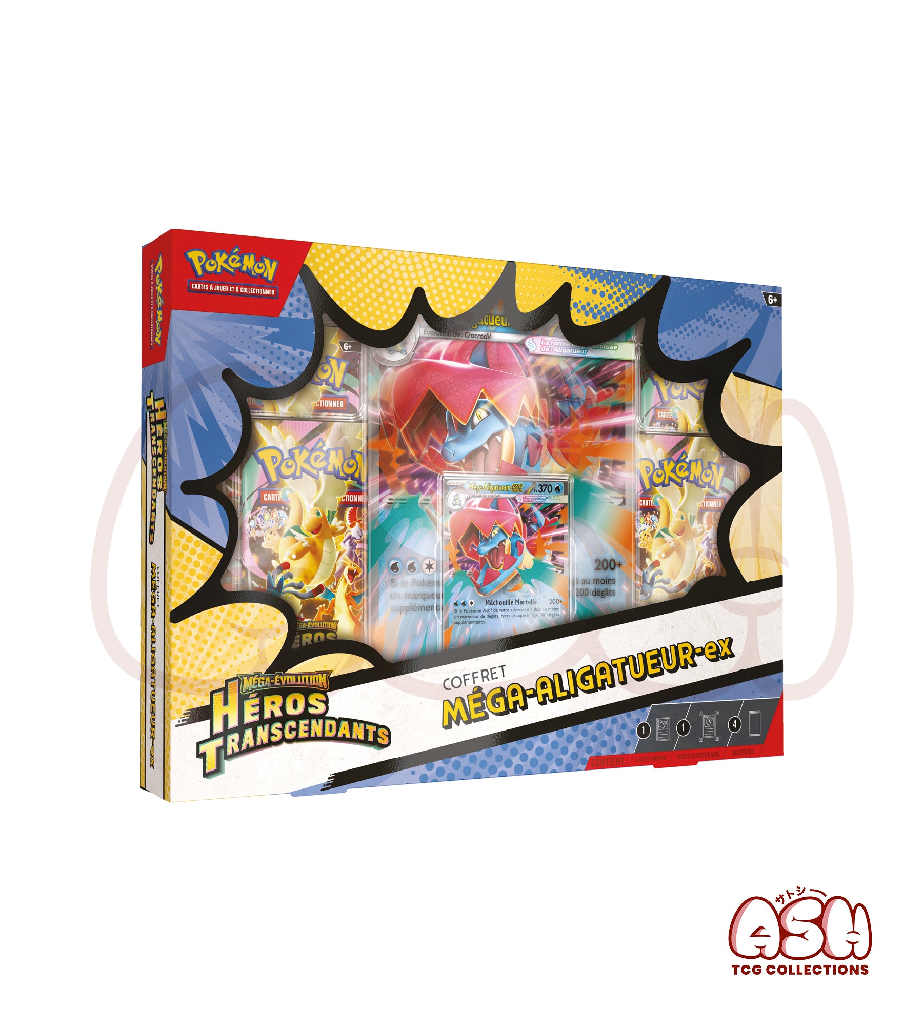 Coffret Pokémon Méga Aligatueur Héros Transcendants côté