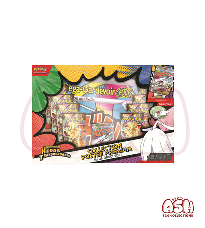 Coffret Pokémon Collection Poster Premium Méga-Gardevoir – Héros Transcendants ME02.5 – 10 Boosters