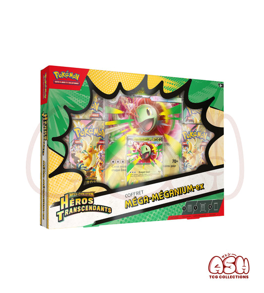 Coffret Pokémon Méga Megagnium Héros Transcendants côté
