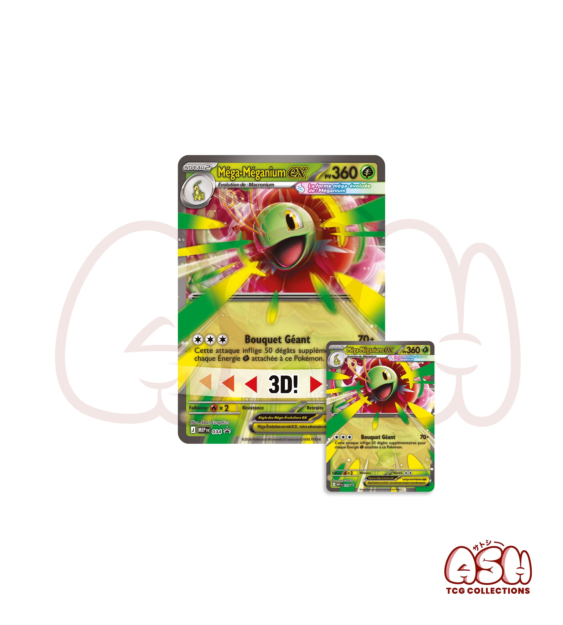 Carte Pokémon Méga Megagnium Héros Transcendants face