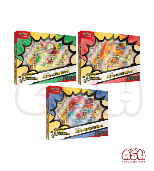 Coffret Pokémon Méga Évolution Roitiflam Megagnium Aligatueur 2026