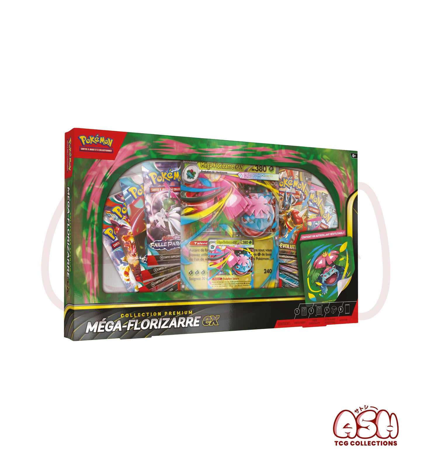 Coffret Pokémon Méga-Florizarre Ex – Méga-Évolution – 8 Boosters