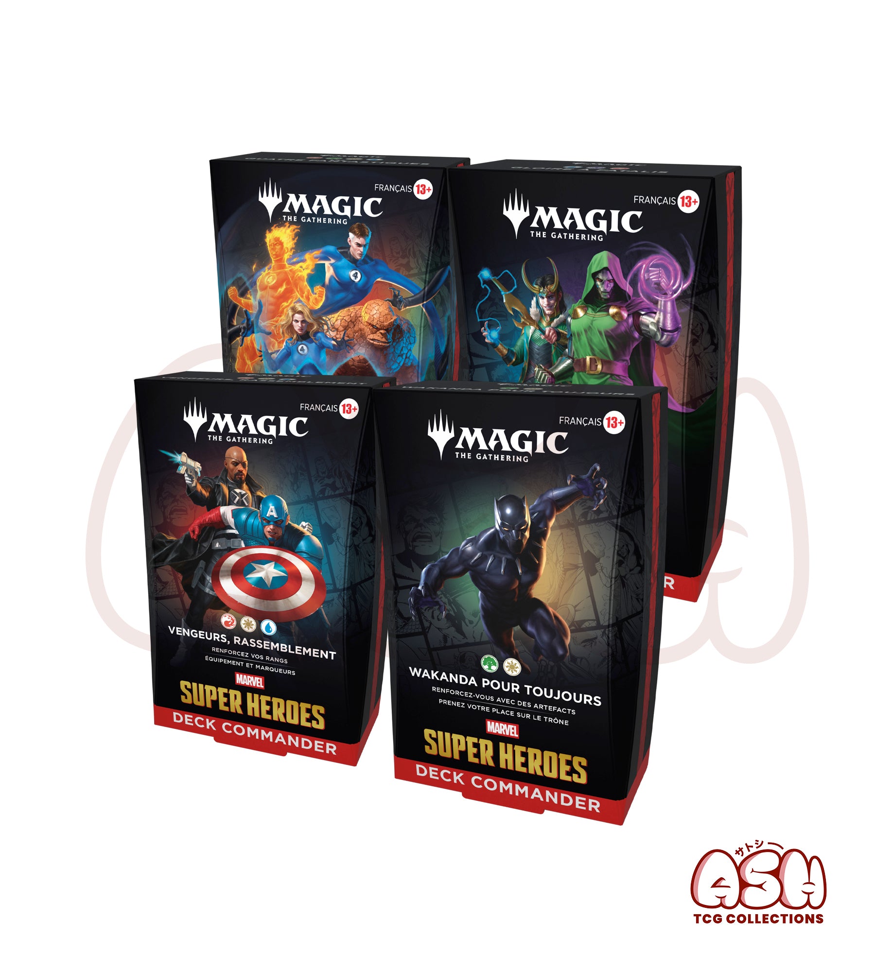 4 Deck Commander MTG Magic Marvel Super Heroes face