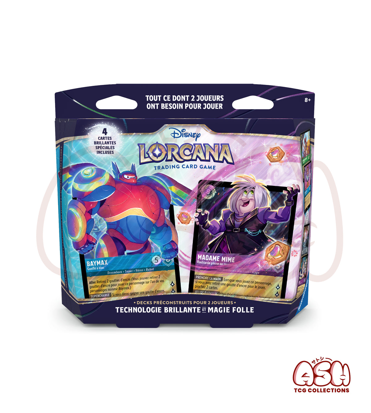 Deck Lorcana Disney Coffret de Démarrage 2 Joueurs Baymax et Madame Mime Technologie Brillante et Magie Folle