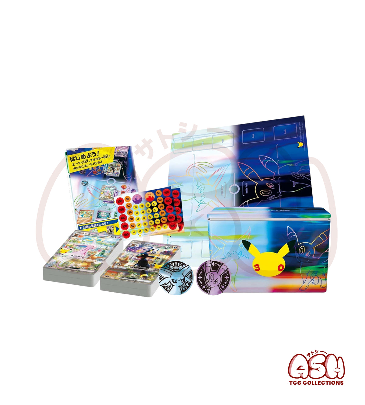 Contenu Deck Premium 30e anniversaire Japonais Mentali et Noctali face