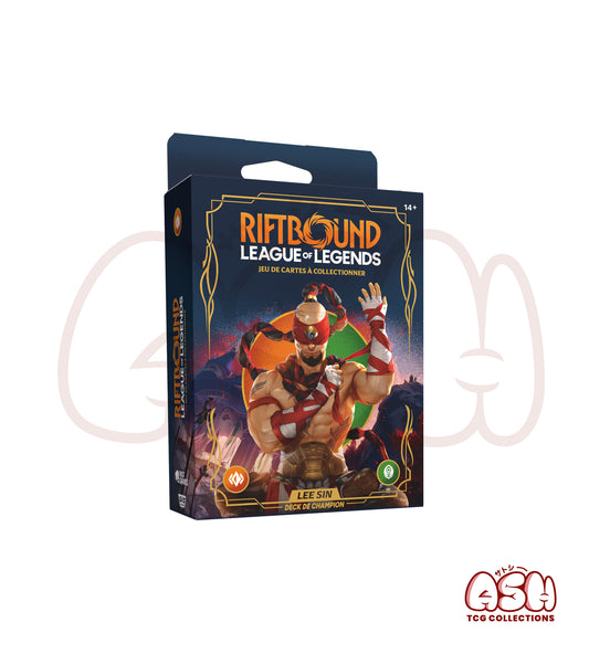 Deck de Champion Lee Sin Riftbound League of Legends TCG FR côté