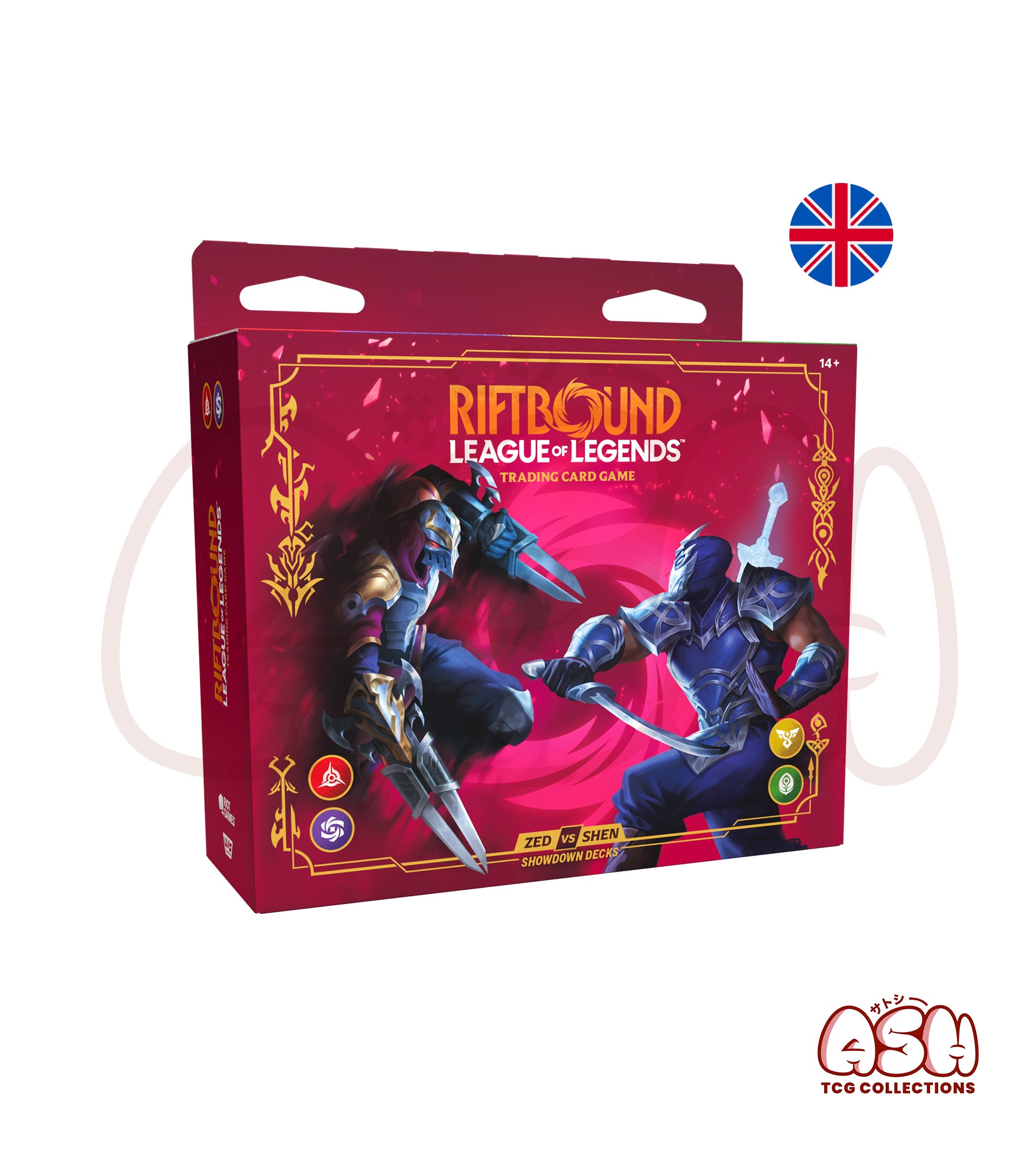 Deck Showdown Red vs Shen Riftbound League of Legends Vendetta anglais côté