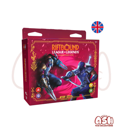 Deck Showdown Red vs Shen Riftbound League of Legends Vendetta anglais côté