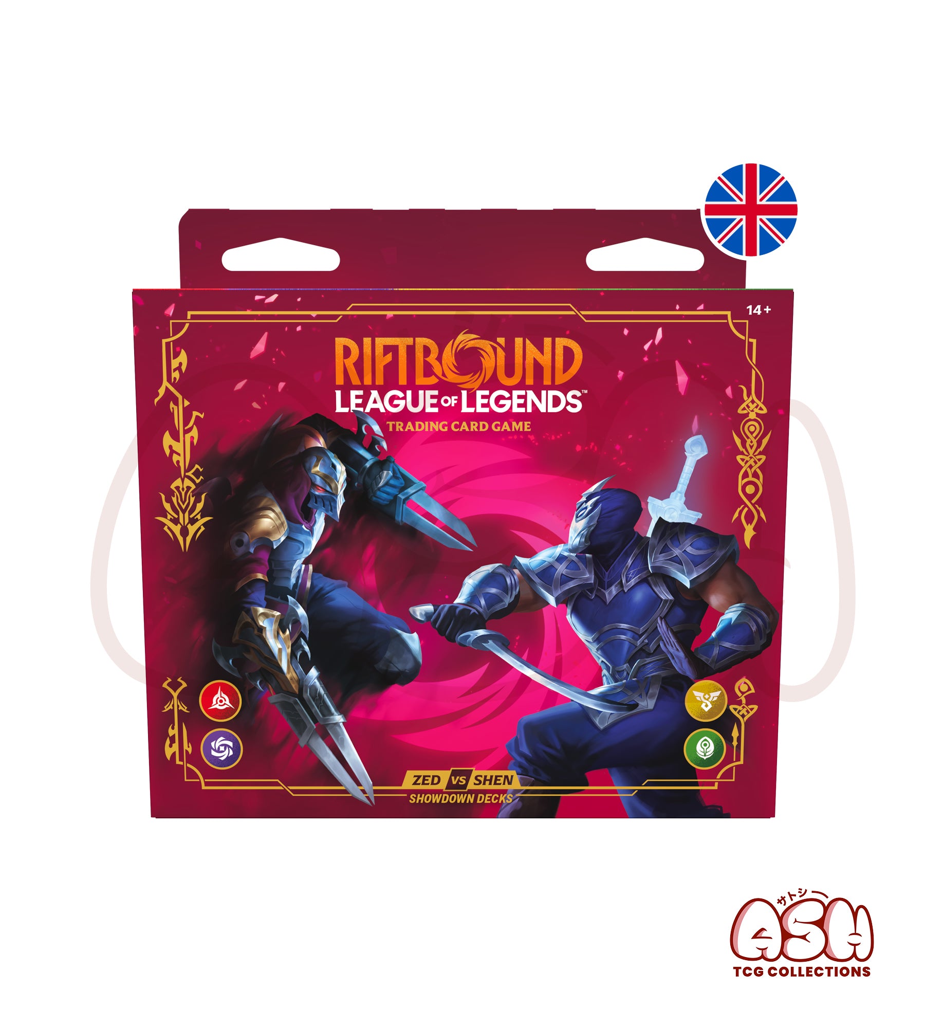 Deck Showdown Red vs Shen Riftbound League of Legends Lol Vendetta anglais face