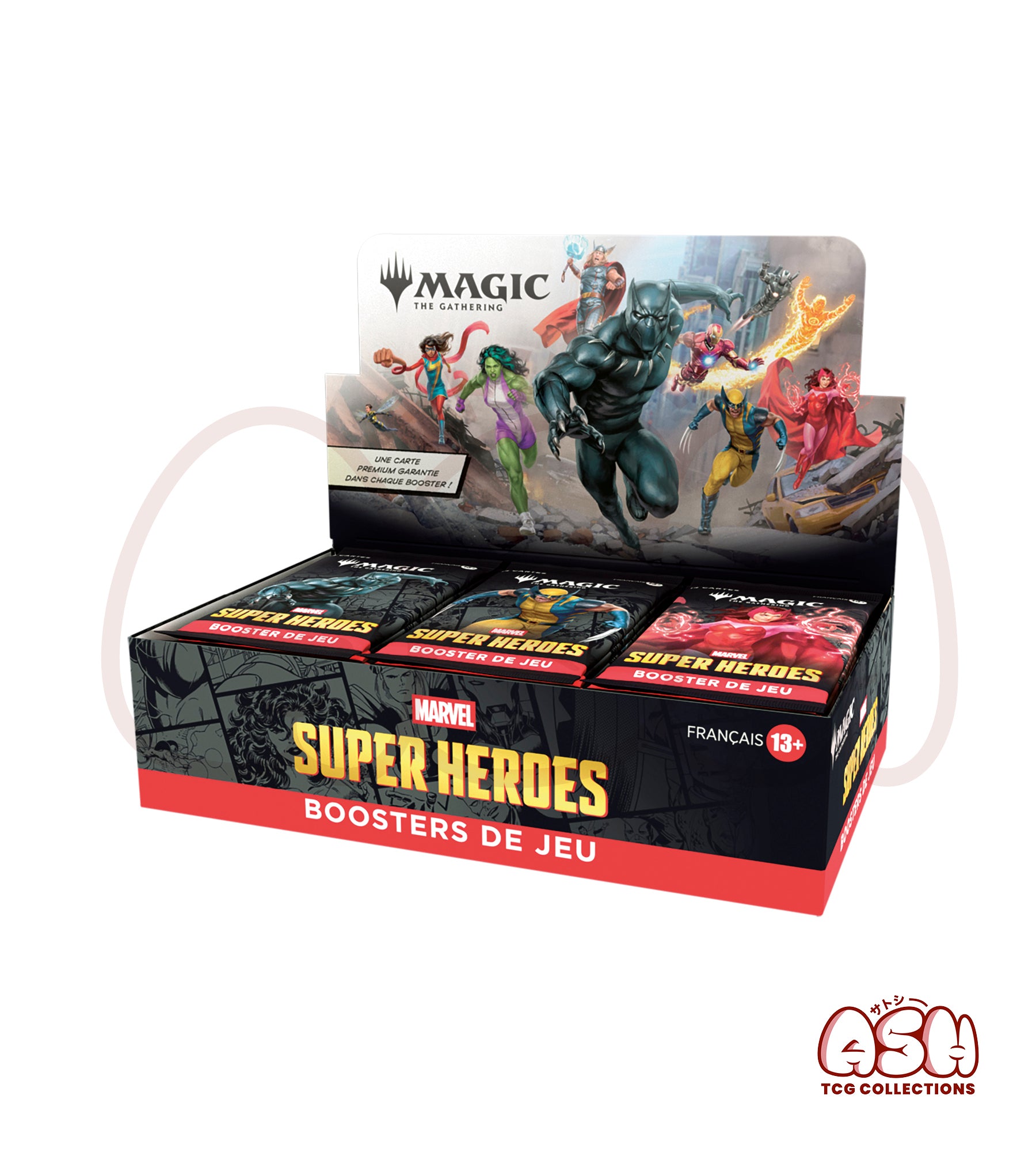 Display Play Booster MTG Magic Marvel Super Heroes face
