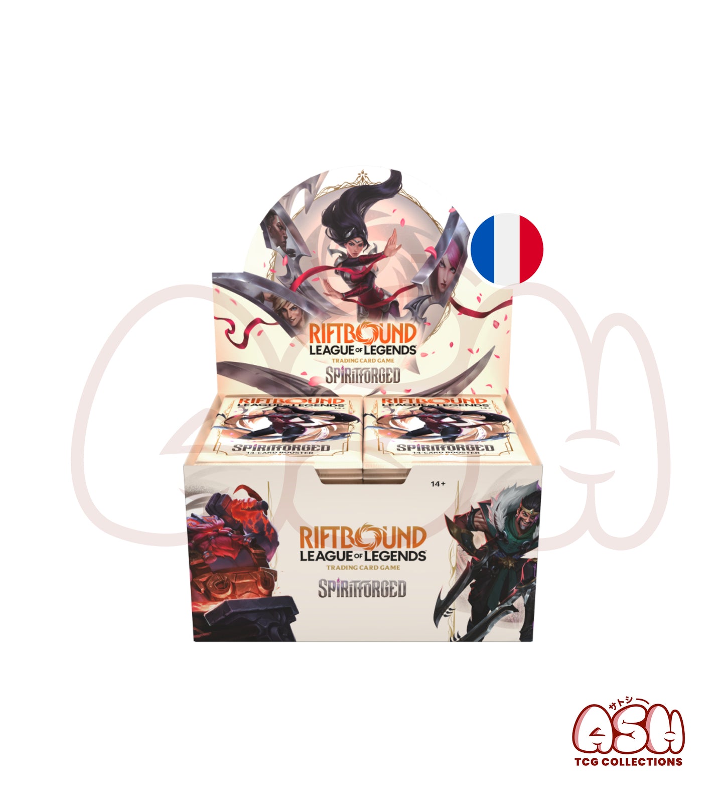 Display Riftbound League of Legends Esprits Forgés français face