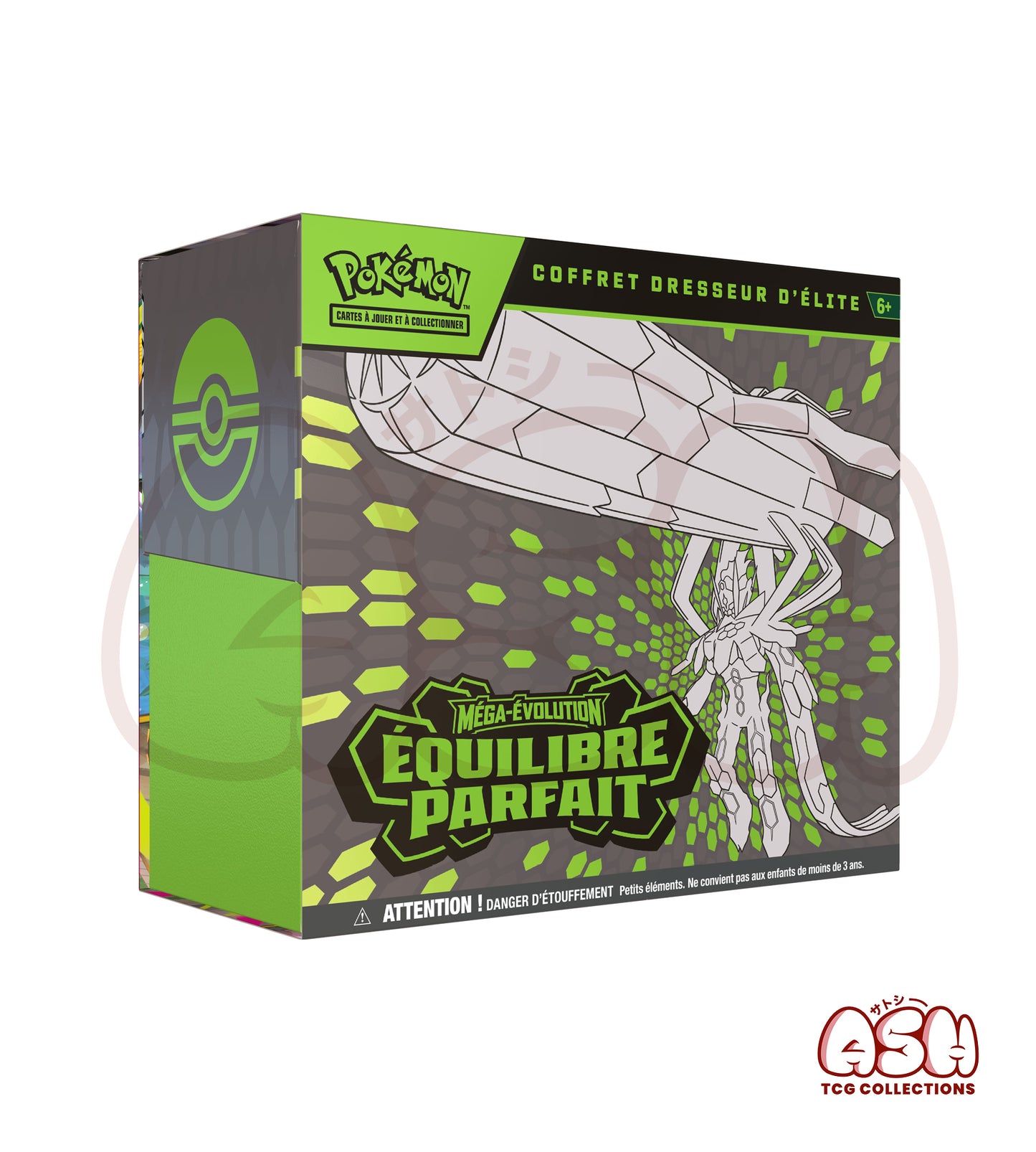 Elite Trainer Box Pokémon Mega Évolution Équilibre Parfait côté