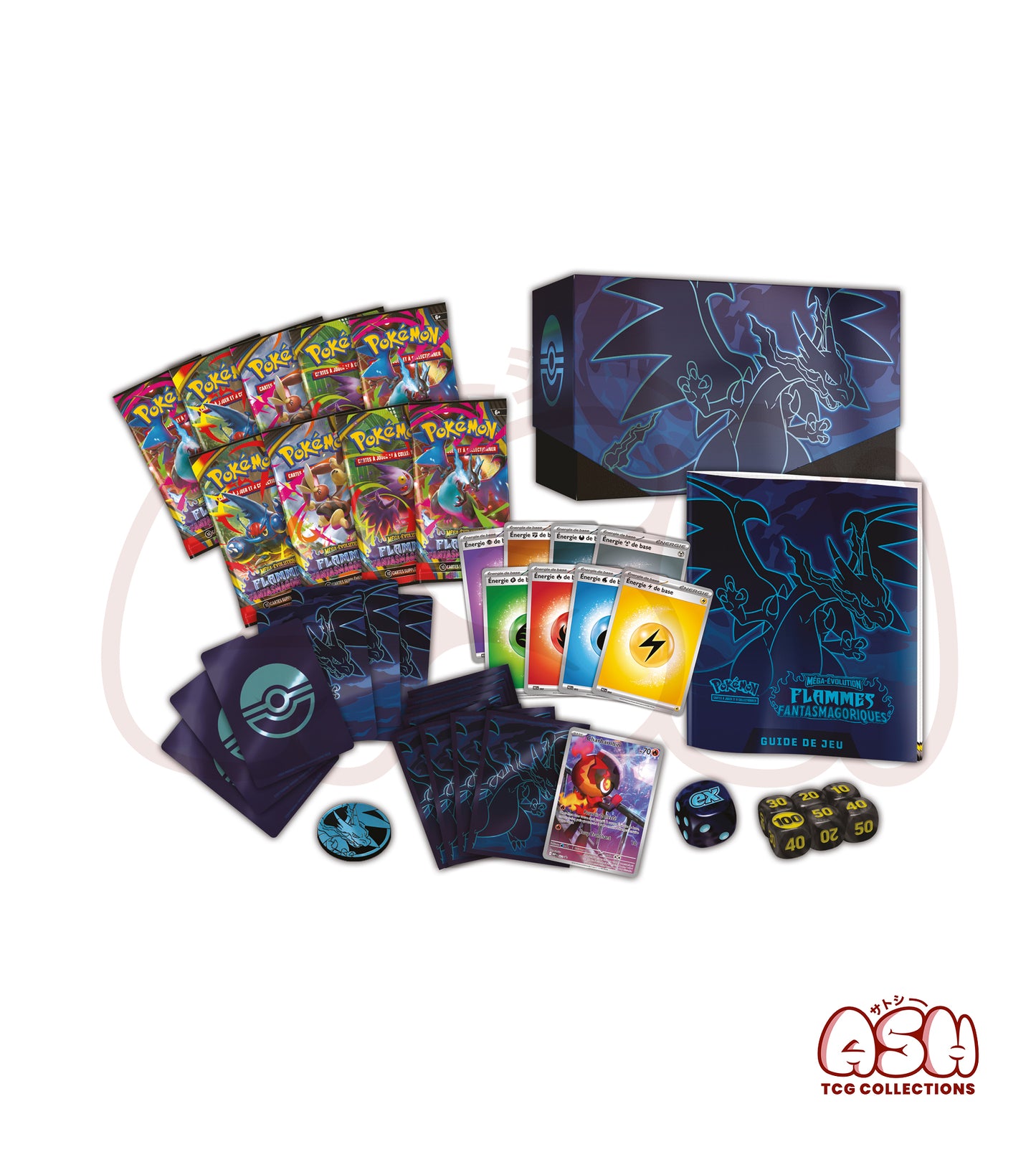 Elite Trainer Box Pokémon ME02 – Flammes Fantasmagoriques – 9 Boosters