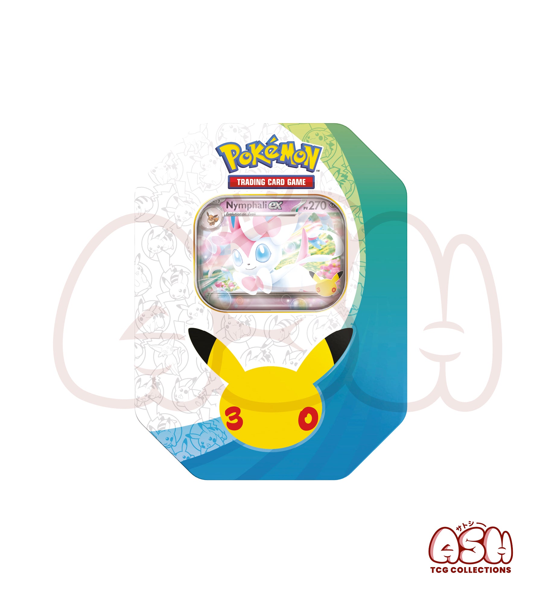 Pokébox Nymphali Ex Pokémon 30 ans face