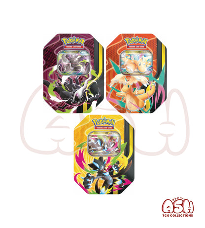 Pokébox Pokémon Méga-Évolution Dracolosse Darkrai Zeraora face