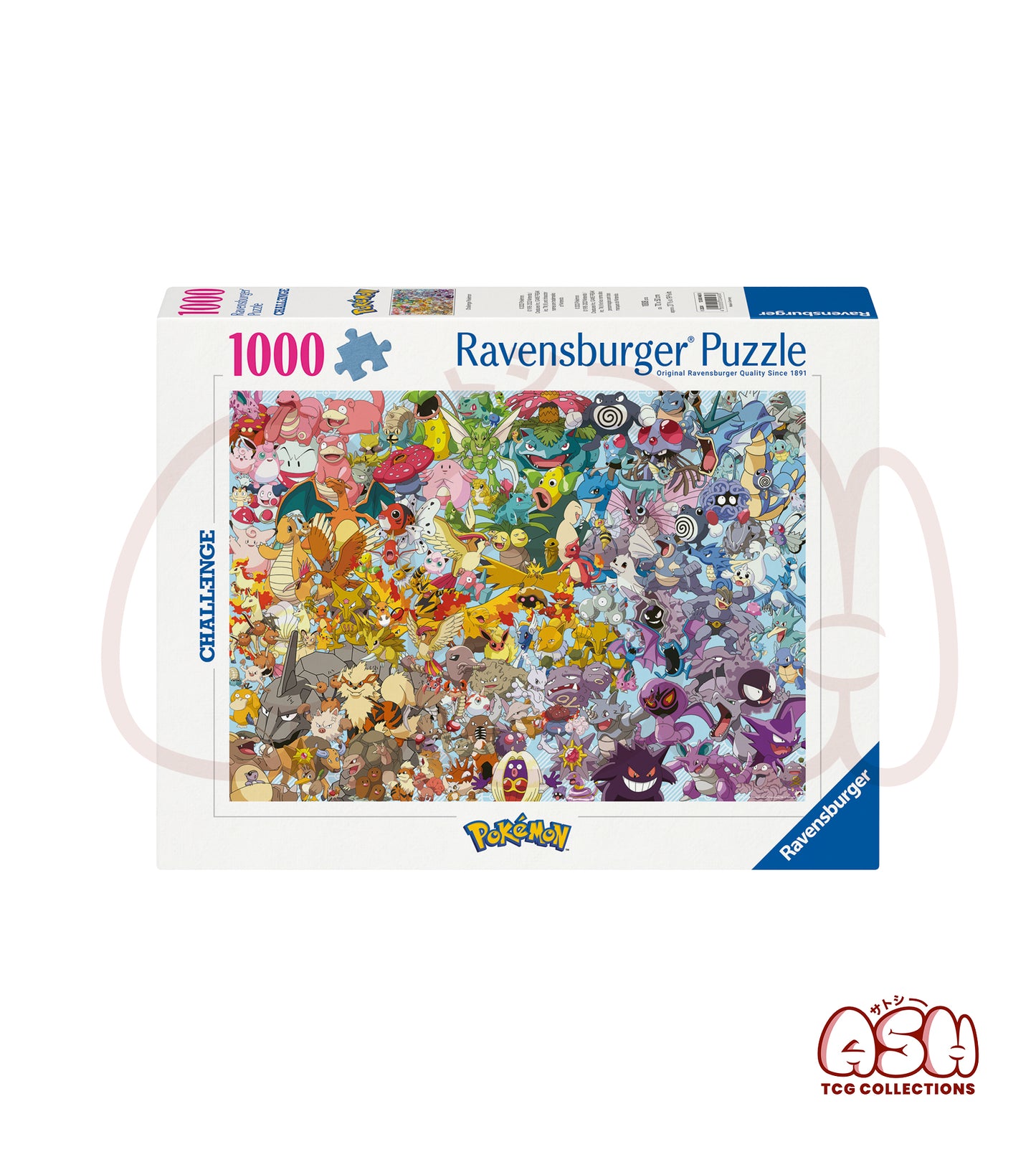 Puzzle Pokémon 1000 Pièces – 151 premiers Pokémon – Ravensburger Puzzle Officiel Challenge